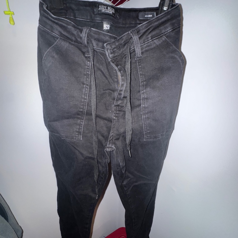 Judy Blue Charcoal Denim Joggers